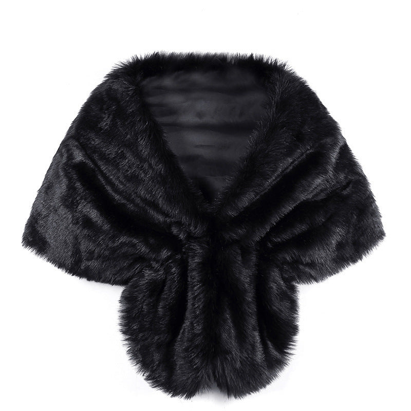 Damen elegante Kunstpelz-Schulterstola im Capelet‑Schnitt Shop Nory