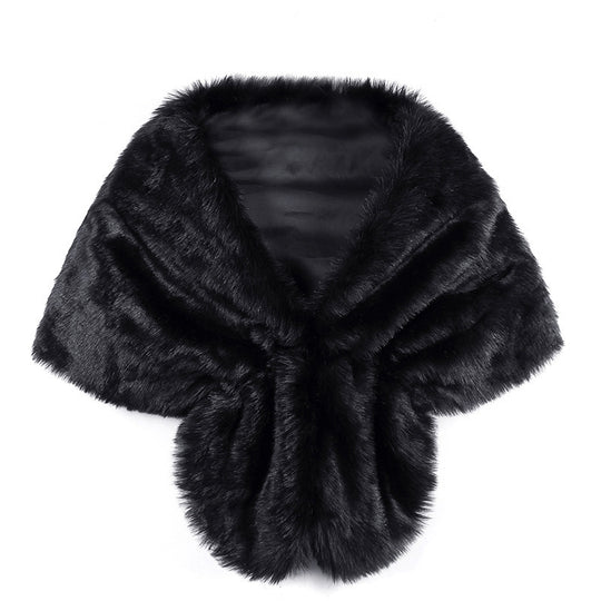 Damen elegante Kunstpelz-Schulterstola im Capelet‑Schnitt Shop Nory
