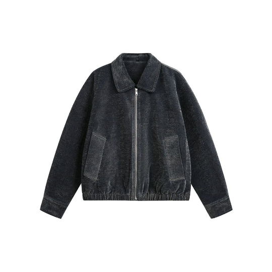 Unisex Boxy-Bomberjacke mit Hemdkragen, Frontreißverschluss und aufgesetzten Pattentaschen Shop Nory