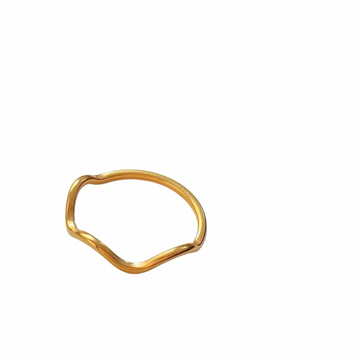 Damen Wellenförmiger Minimalistischer Goldring Shop Nory