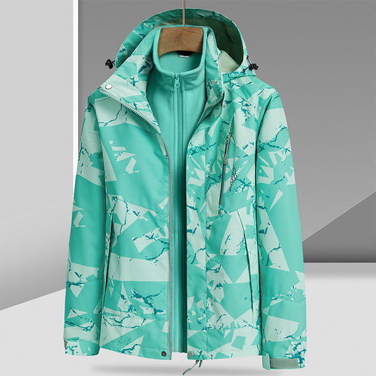 Herren Wasserabweisende Outdoor-Jacke mit integrierter Fleece-Innenjacke Shop Nory