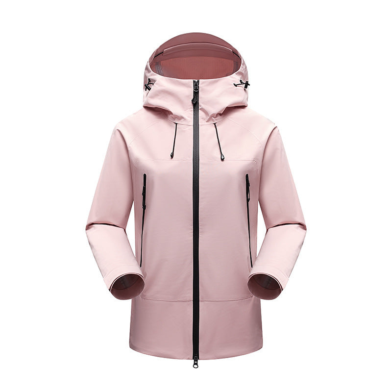 Herren Minimalistische technische dreilagige Softshelljacke mit versiegelten Nähten und wasserdichtem Frontreißverschluss Shop Nory