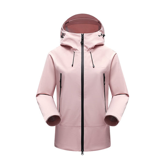 Herren Minimalistische technische dreilagige Softshelljacke mit versiegelten Nähten und wasserdichtem Frontreißverschluss Shop Nory