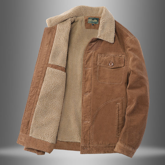 Herren Lässige Cordjacke mit Teddyfutter Shop Nory 1787797447