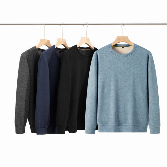 Herren Feines Rundhals-Sweatshirt aus Baumwollmix mit Regular-Fit und Rippbündchen Shop Nory