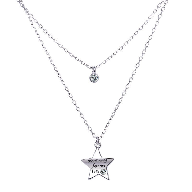 Damen Halskette mit frechem Sternanhänger und funkelndem Detail Shop Nory