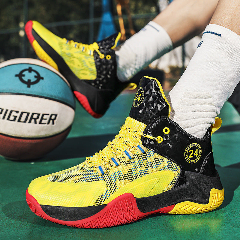 Herren High-Top Basketball-Sneaker mit verstärkter Zehenkappe, stabiler Fersenstütze und multidirektionaler Traktionssohle Shop Nory
