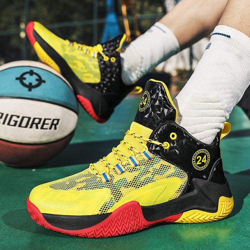 Herren High-Top Basketball-Sneaker mit verstärkter Zehenkappe, stabiler Fersenstütze und multidirektionaler Traktionssohle Shop Nory
