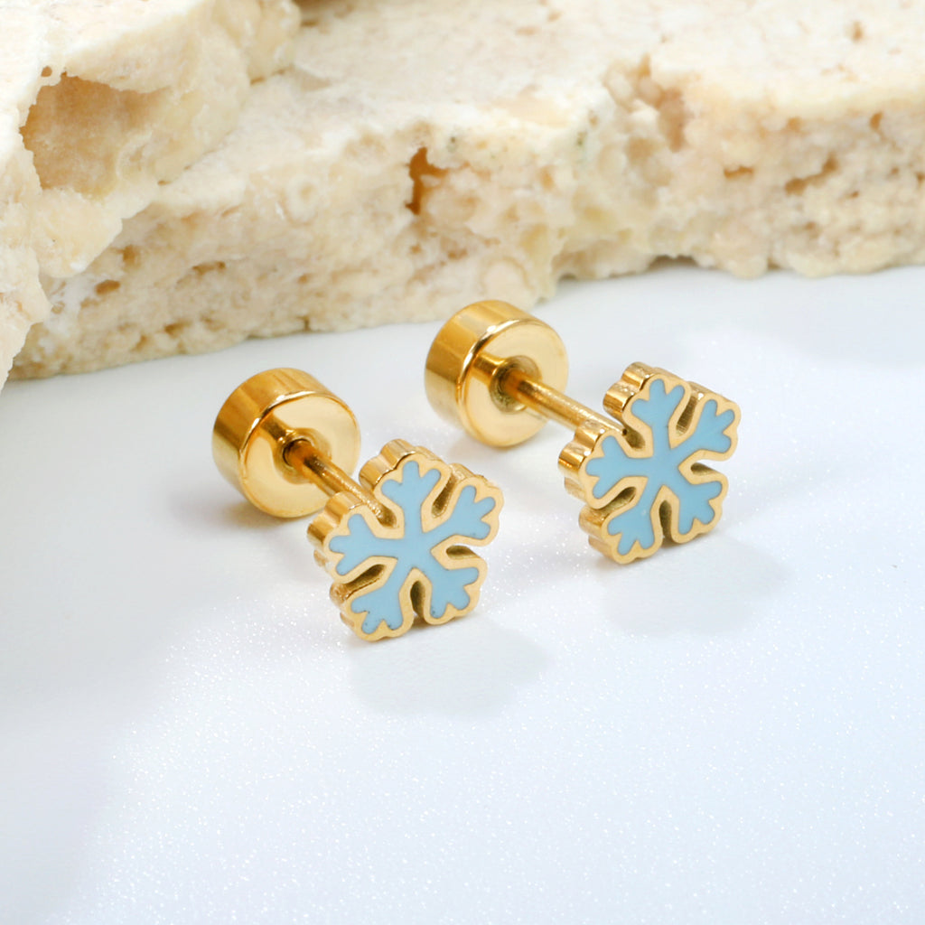 Damen Ohrstecker im Schneeflocken-Design Shop Nory