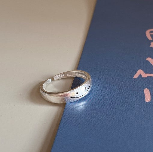 Damen Ring mit fröhlichem Smiley-Motiv Shop Nory