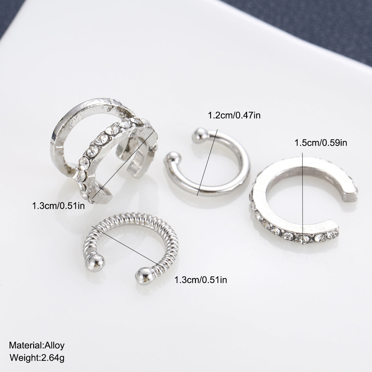 Damen Ohrcuff mit funkelnden Kristallen und elegantem Design Shop Nory