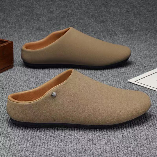Herren Gefütterte Microfaser-Hausschuhe-Mules mit rutschfester Gummisohle Shop Nory