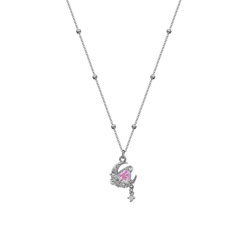 Damen Halskette mit kunstvollem Herzanhänger und funkelnden Zirkonia Shop Nory