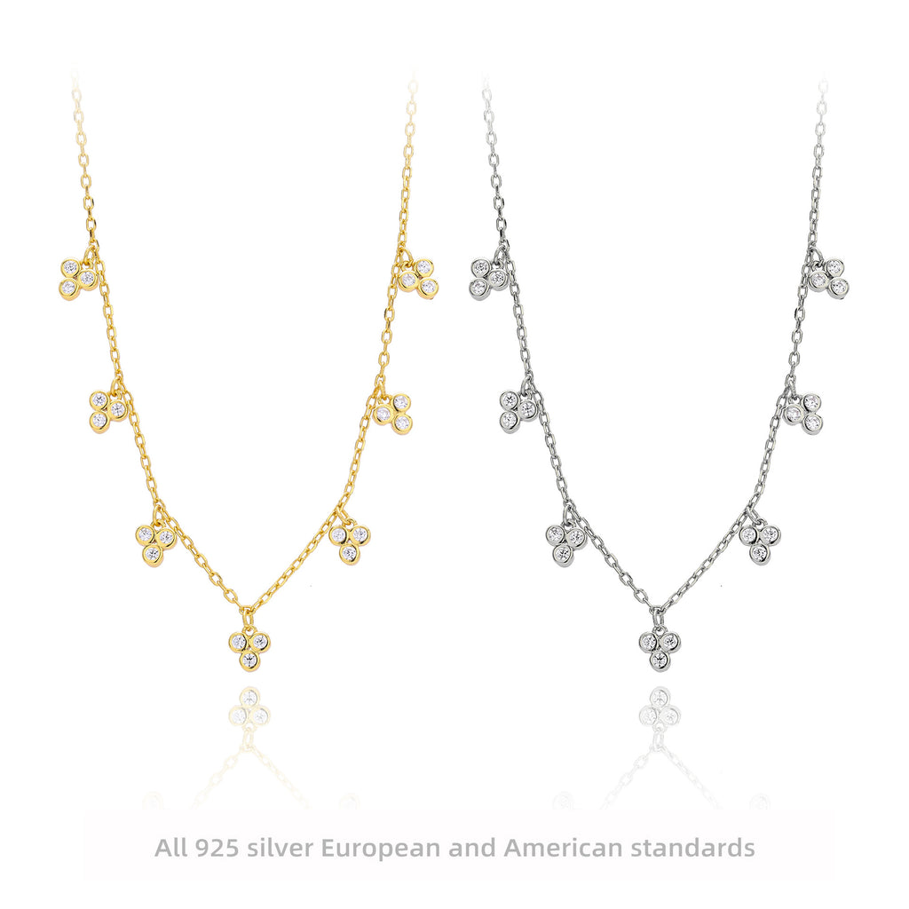 Damen Halskette mit funkelnden Zirkonen Shop Nory