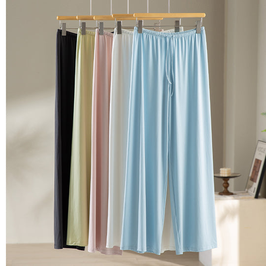 Damen Weite Relax-Hose aus seidigem Modal mit elastischem Bund und Tunnelzug Shop Nory