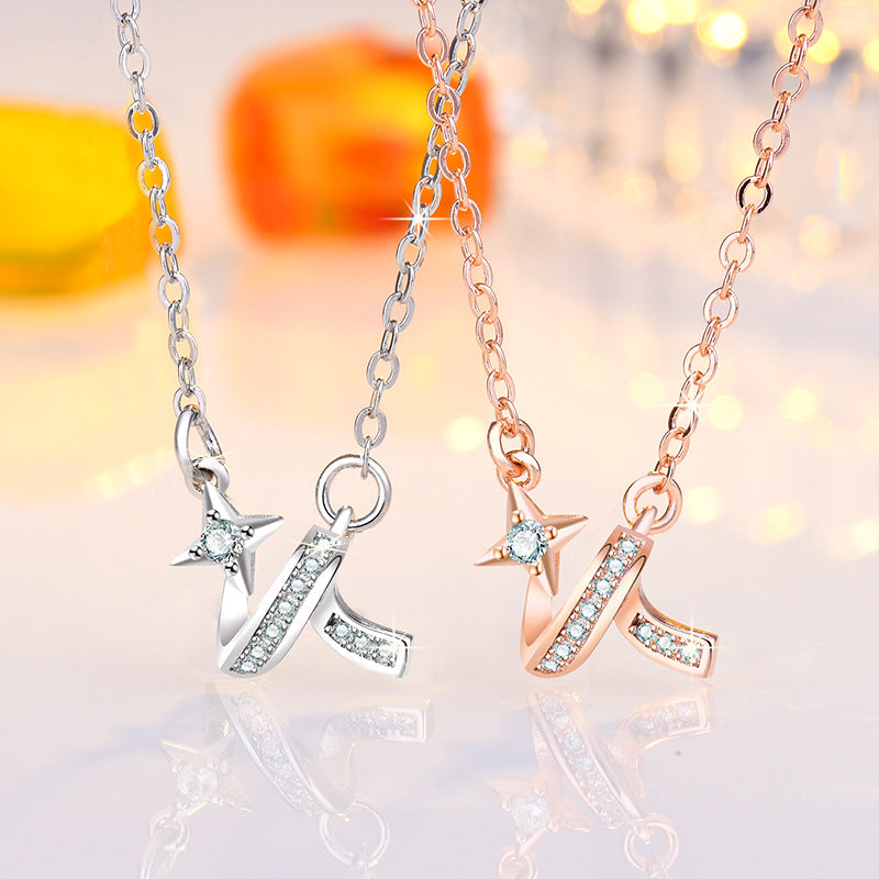 Damen Halskette mit funkelndem Sternanhänger und zierlichem Design Shop Nory