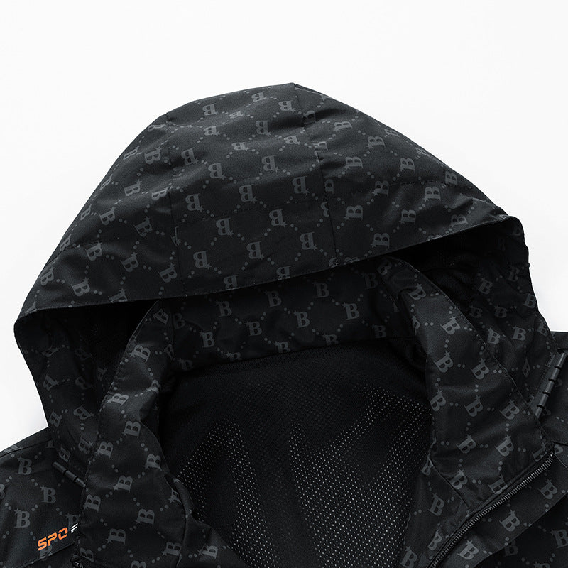 Damen Modische Wasserdichte Funktionsjacke mit Kapuze Shop Nory