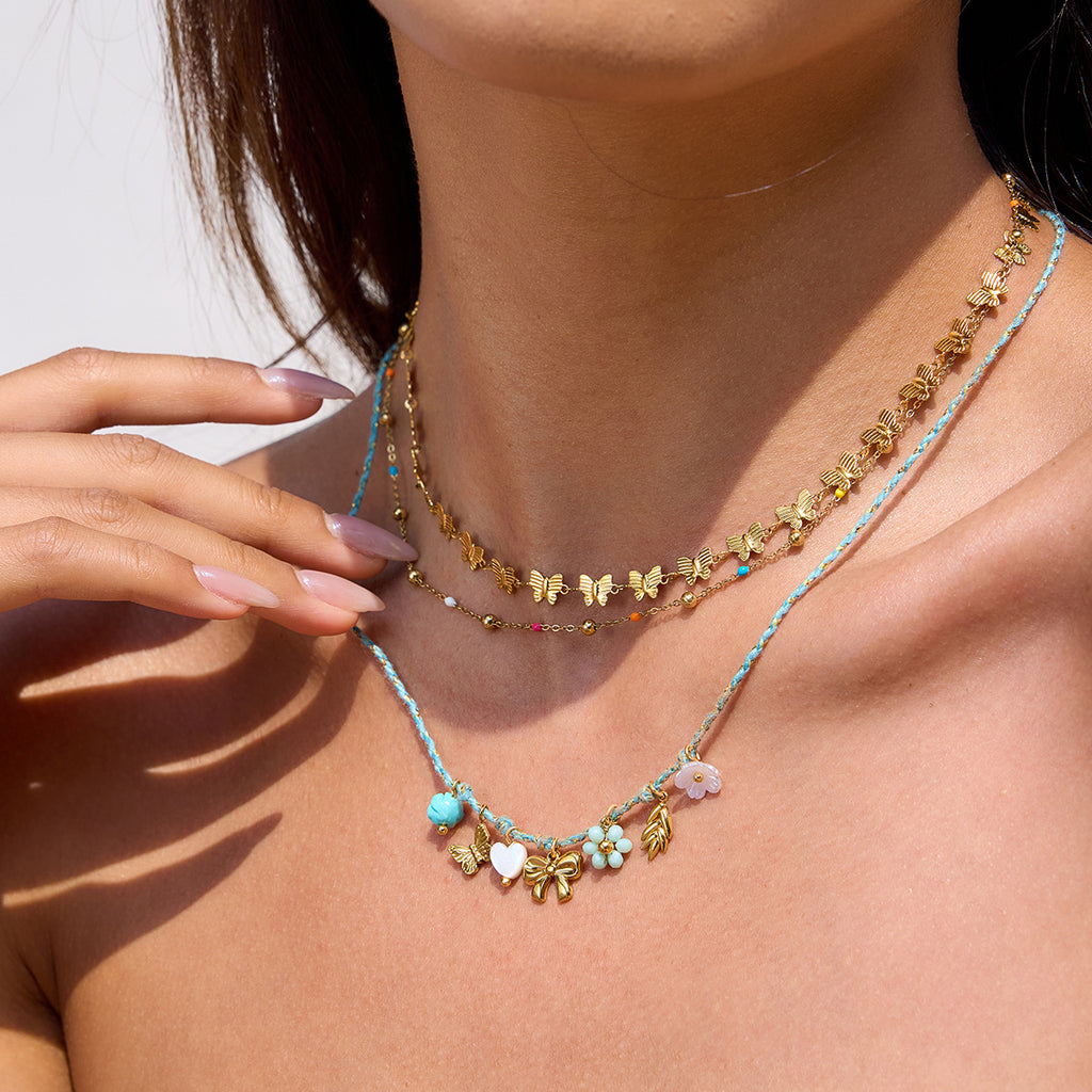 Damen Halsband mit geometrischem Design aus hypoallergenem Edelstahl Shop Nory