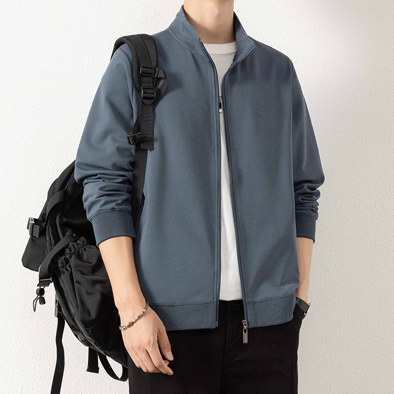 Herren Minimalistische Zip‑Blousonjacke aus technischem Stretchmaterial mit Stehkragen Shop Nory
