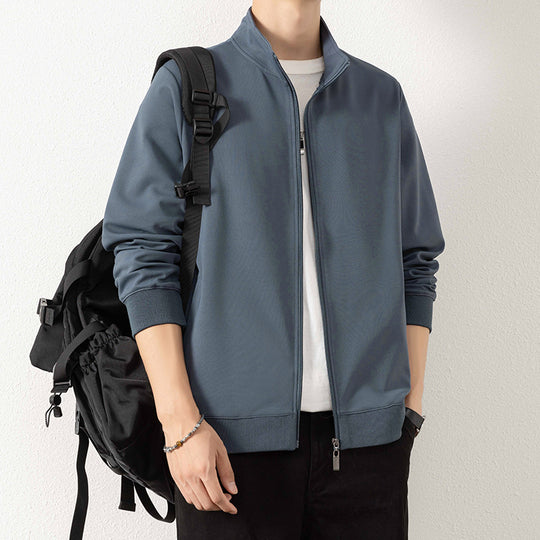 Herren Minimalistische Zip‑Blousonjacke aus technischem Stretchmaterial mit Stehkragen Shop Nory