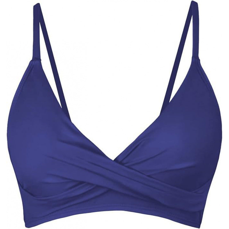 Damen Sportliches Bikini-Oberteil mit Wickel-Design