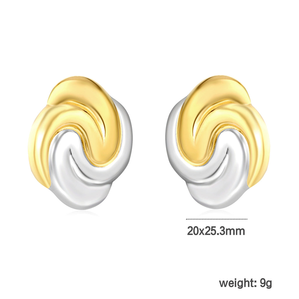 Damen Ohrstecker mit modernem, geschwungenem Design aus hochwertigem Edelstahl Shop Nory