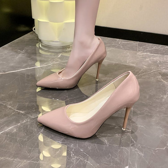 Damen Patent-Pumps mit spitzer Zehenform, schlankem Stiletto und gepolsterter Komfortsohle Shop Nory