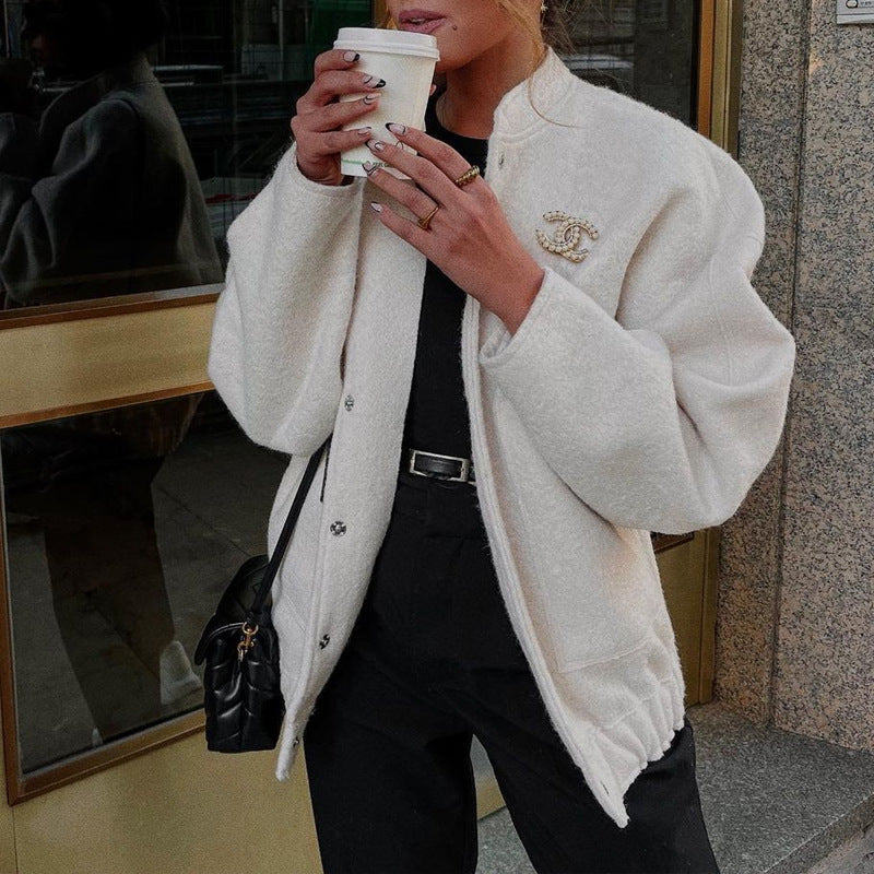 Damen Kuschelige und elegante Wolljacke