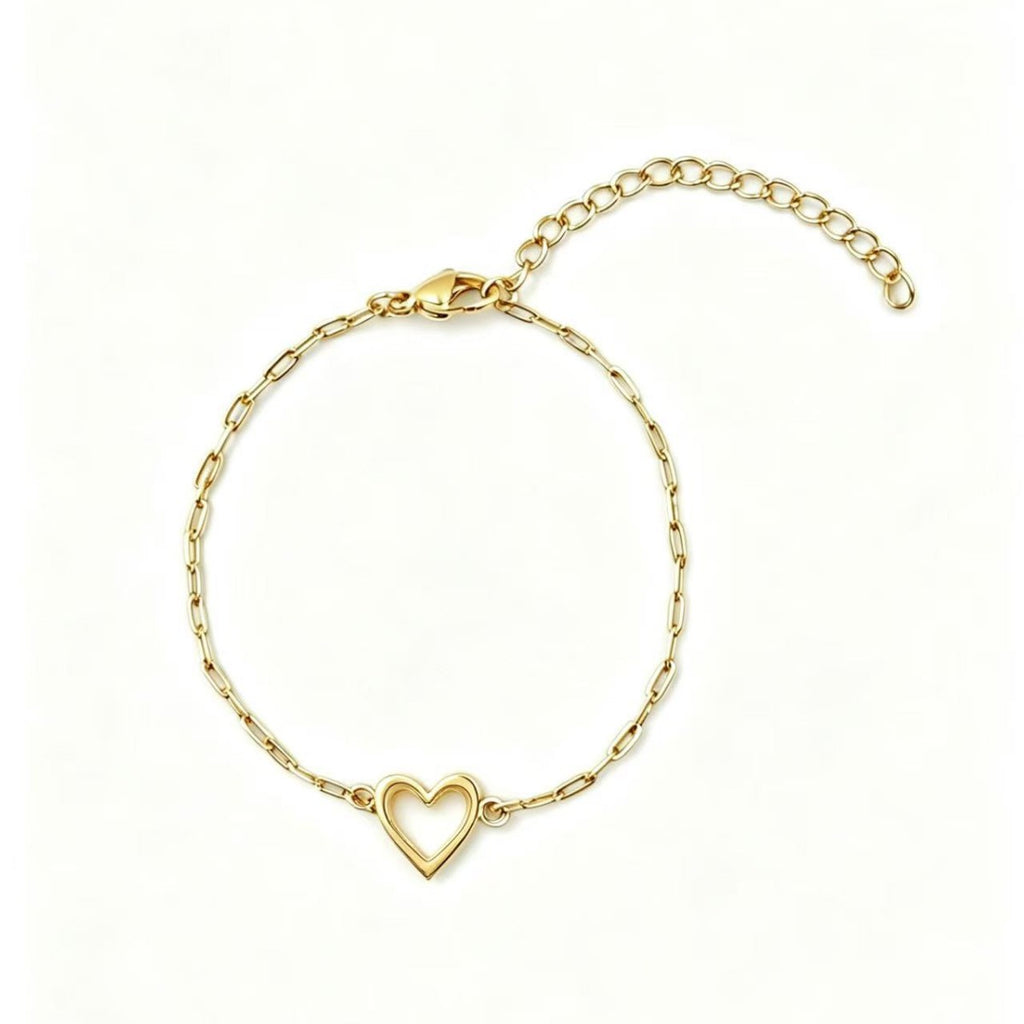 Damen Fußkettchen mit romantischem Herzanhänger aus hochwertigem Edelstahl Shop Nory