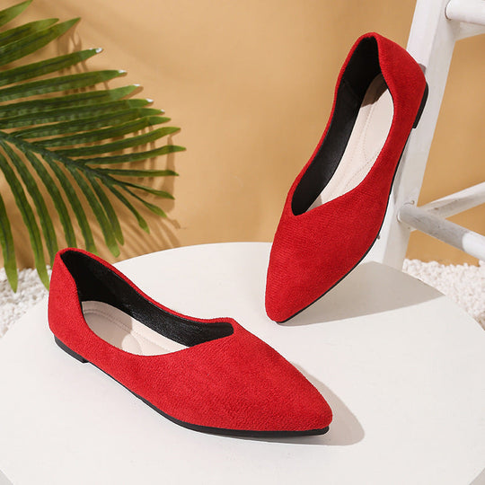Damen elegante Ballerinas mit spitzer Zehenpartie und ultraleichter Sohlenkonstruktion