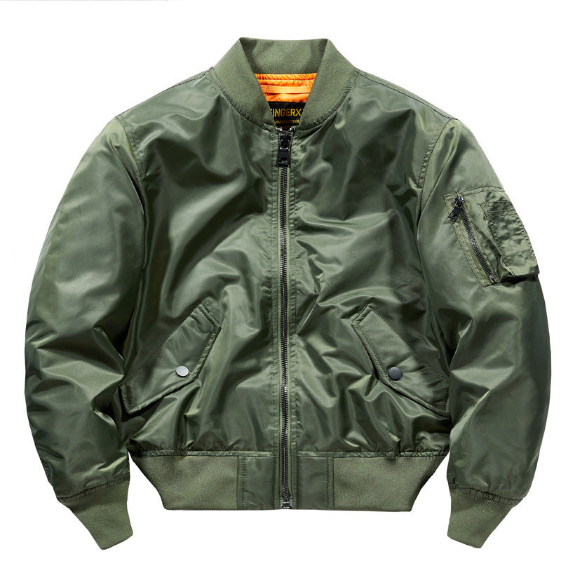 Herren Kurzschnitt Nylon-Pilotenbomber mit versteckten Innentaschen und Ärmeltasche Shop Nory