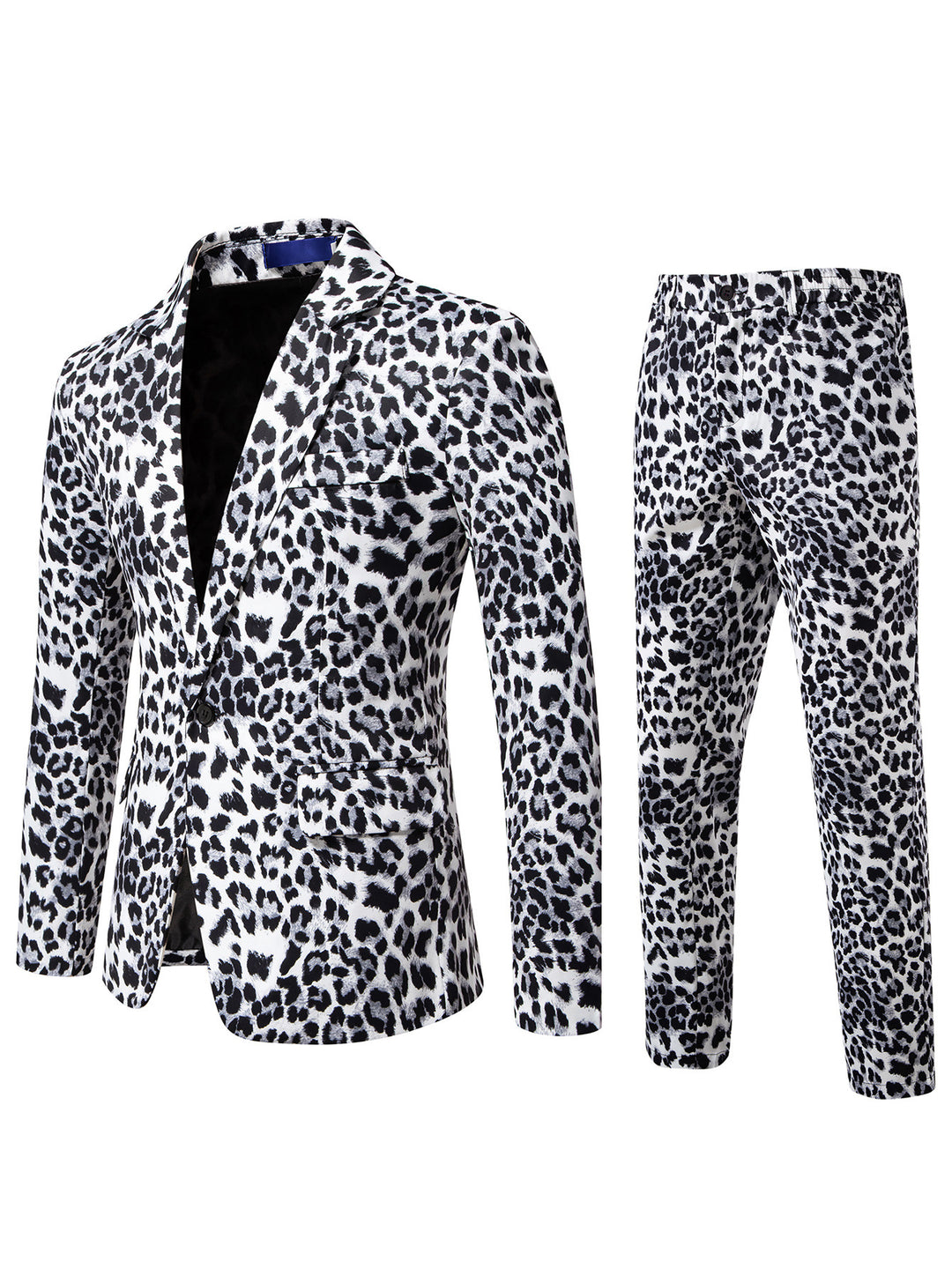 Herren Zweiteiliges Satin-Anzugsset mit grafischem Allover‑Print und schmaler Silhouette Shop Nory