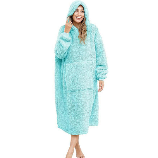 Herren nan übergroßer Sherpa-Wohnmantel mit Kapuze und praktischen Eingrifftaschen Shop Nory