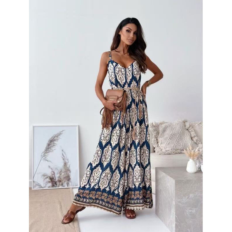 Damen Bohemian Weitbeiniger Bodysuit