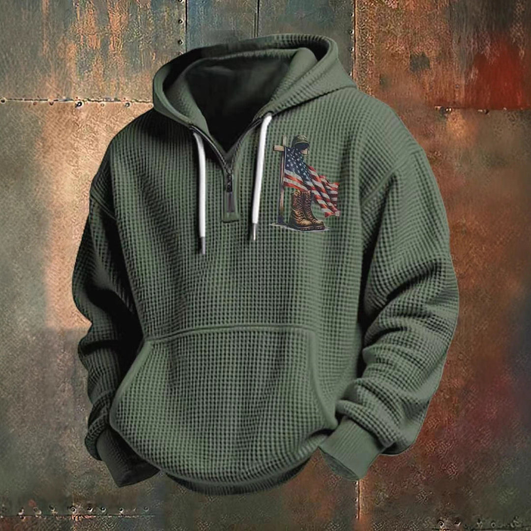 Herren Kapuzensweater mit amerikanischem Flaggenmotiv Shop Nory