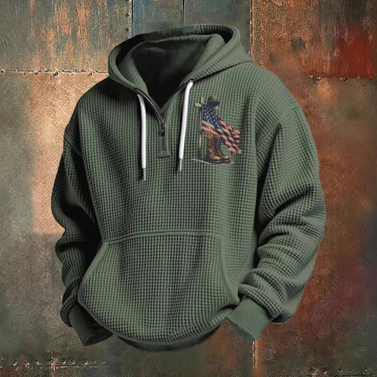 Herren Kapuzensweater mit amerikanischem Flaggenmotiv Shop Nory