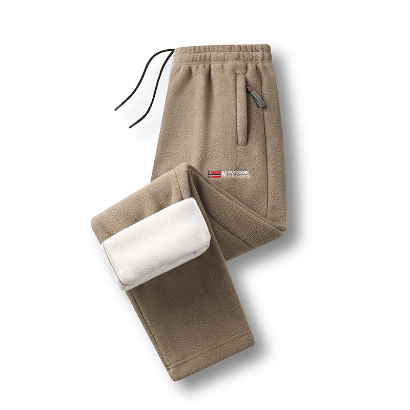 Damen Fleece-Thermohose mit elastischem Bund, Reißverschlusstaschen und weichem Innenfutter Shop Nory