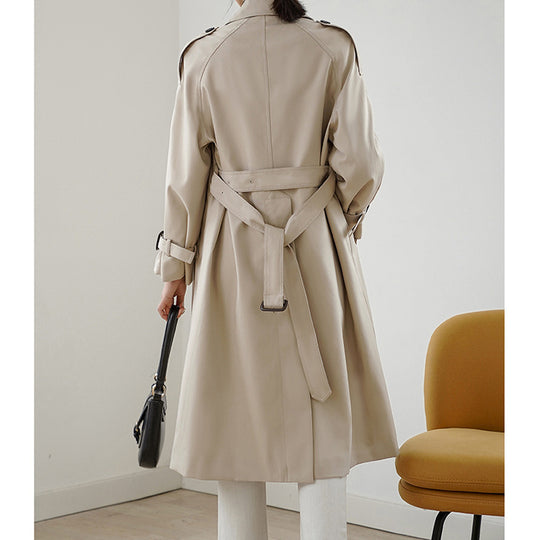 Damen Eleganter Trenchcoat mit doppelter Knopfleiste und praktischem Taillengürtel Shop Nory
