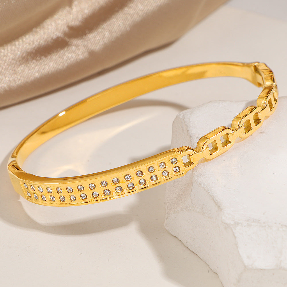 Damen Texturierte Diamant-Akzent Armreif Shop Nory