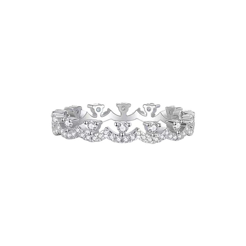 Damenring mit eleganter filigraner Zirkonia-Verzierung Shop Nory