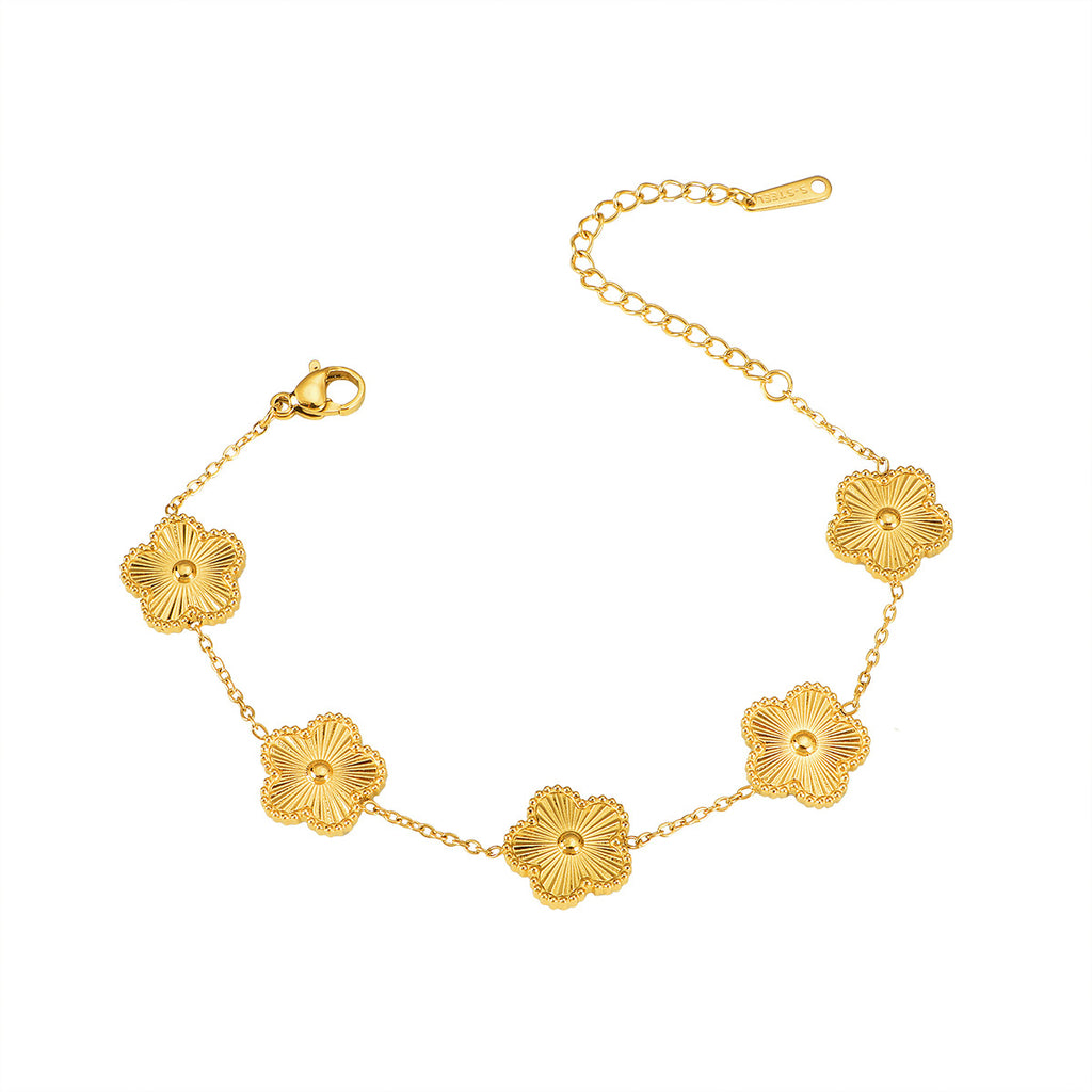 Frauen Blumenmotiv Link Armband Shop Nory