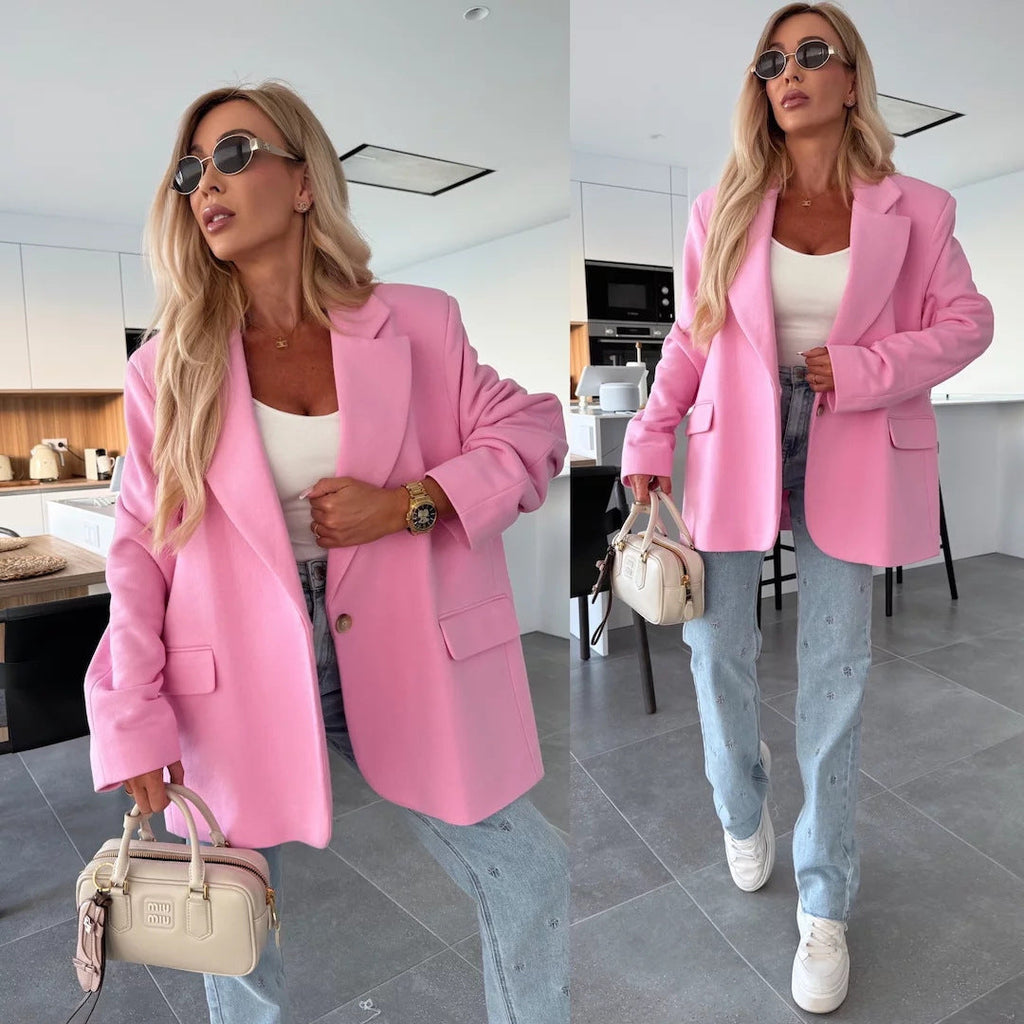 Damen oversized Blazerjacke mit modernem Schnitt und nachhaltigen Materialien