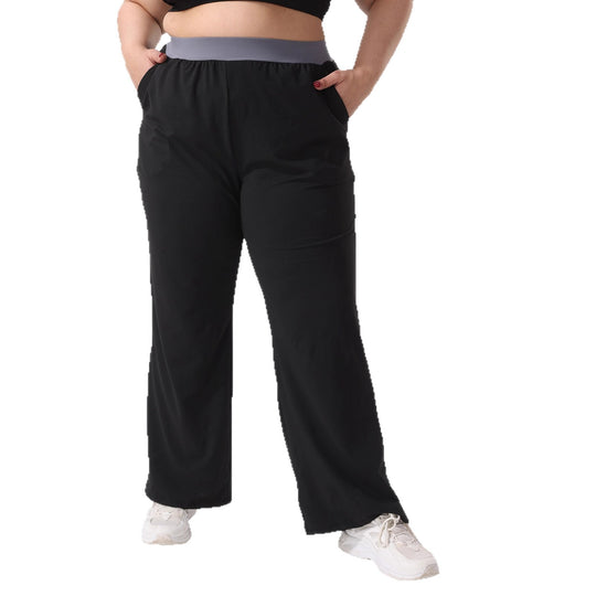 Damen Weite hochgeschnittene Kompressionshose mit taillenformendem Bund und tiefen Seitentaschen Shopy Nory
