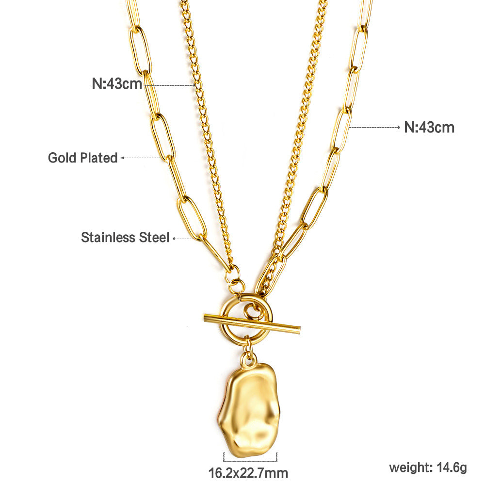 Damen Halskette mit herzförmigem Anhänger aus Edelstahl und modischem Kettendesign Shop Nory