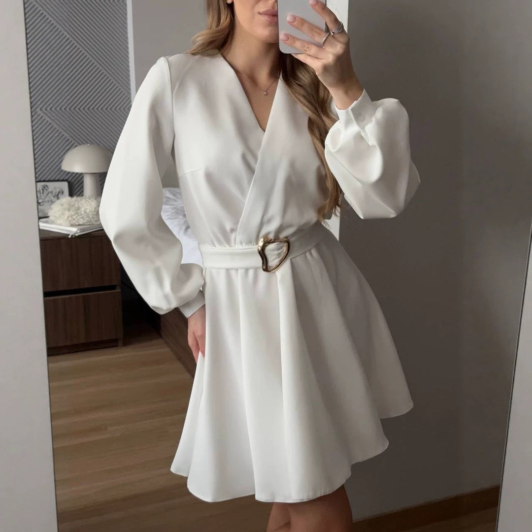 Damen Wickelkleid mit tailliertem Herzgürtel und voluminösem Swing-Rock Shop Nory