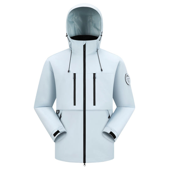 Herren Wasserdichte atmungsaktive Softshell Outdoorjacke mit verstellbarer Kapuze Shop Nory