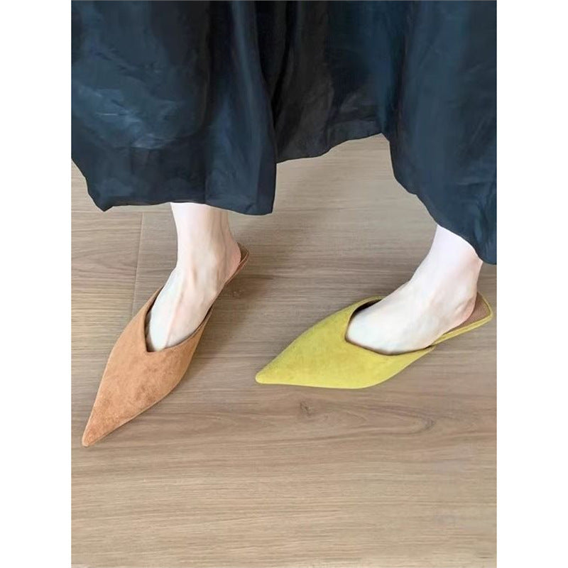 Damen spitze Mules mit elegantem Schnitt