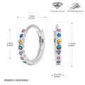 Damen Creolenohrringe mit bunten Zirkon-Akzenten und hochwertigem 925 Sterlingsilber Shop Nory