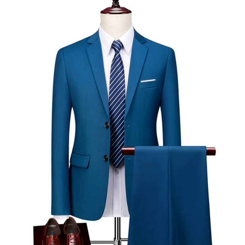 Herren Taillierter Zweiteiler-Anzug mit schmalem Revers und Ein-Knopf-Verschluss Shop Nory