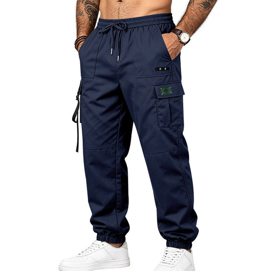 Herren Multifunktionale Cargo-Jogginghose mit Elastikbund, Gurt- und Taschen-Details Shop Nory